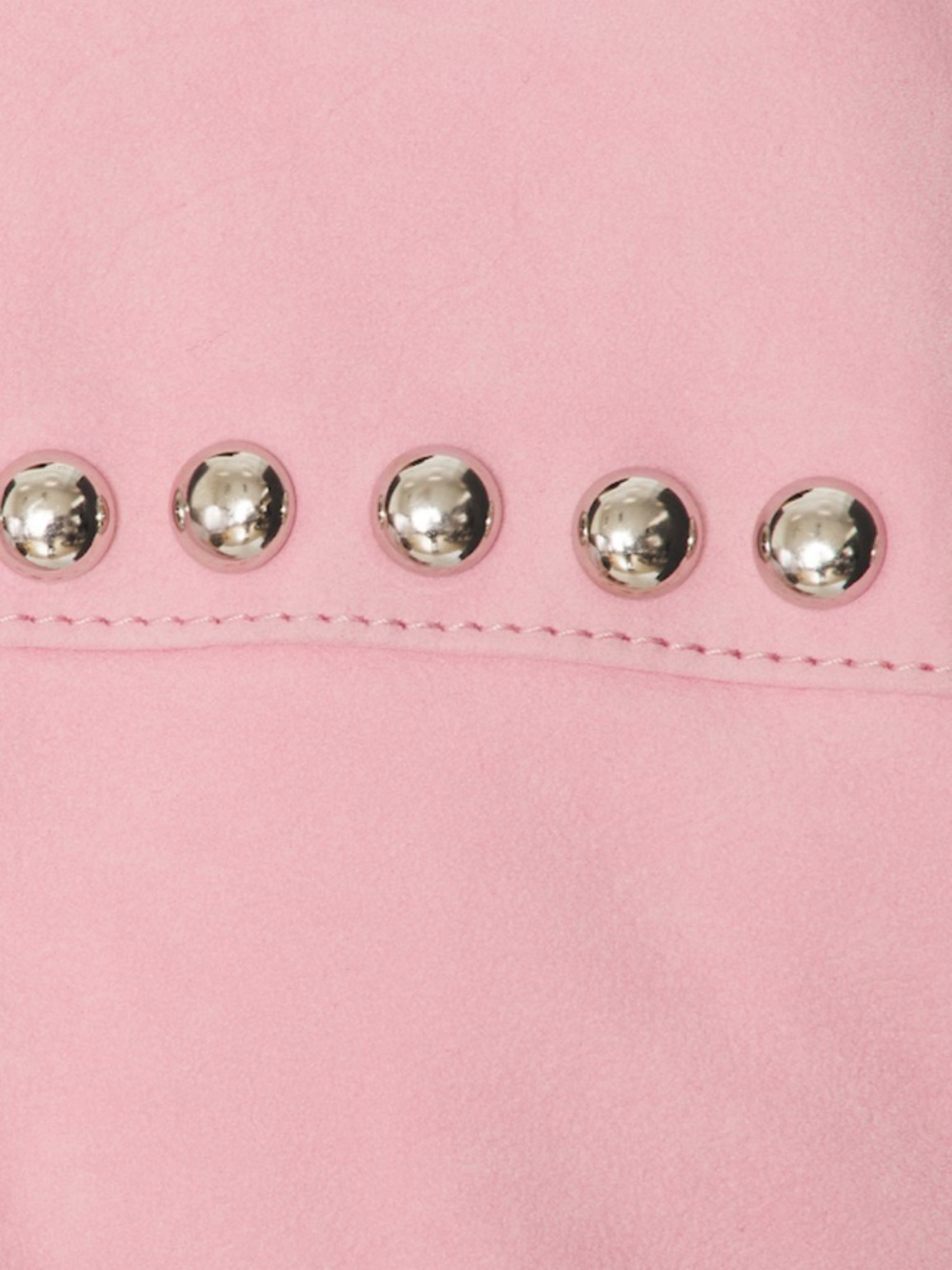 Retrofete Palmira Suede Shirt Studded Pink Button-Up jacket FWRD $898 NWT M - Picture 3 of 14